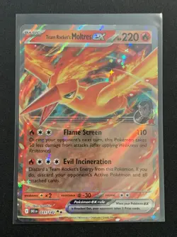 Team Rocket's Moltres Ex 031/182 - Double Rare - Destined Rivals - Pokemon TCG - Image 1