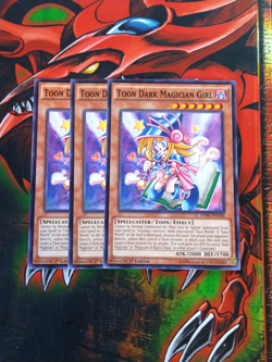 x3 Toon Dark Magician Girl - DPBC-EN044 - Common - 1st Edition Yugioh MP - Image 1