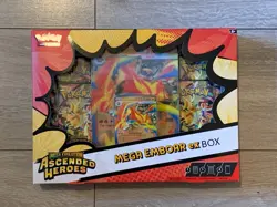 Pokemon: Mega Evolution Ascended Heroes Mega Emboar Ex Box New and Sealed - Image 1