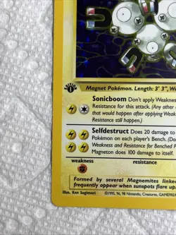 1999 Pokemon Fossil Magneton 1st Edition Holo 11/62 Free Shipping - Image 3