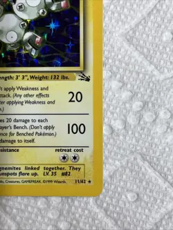 1999 Pokemon Fossil Magneton 1st Edition Holo 11/62 Free Shipping - Image 4