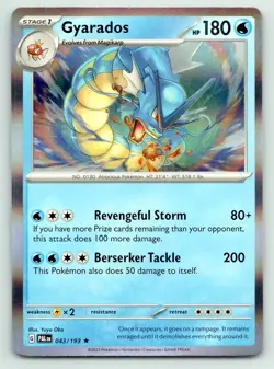 Pokemon Gyarados SV02: Paldea Evolved PAL Holo 043/193 NM - Image 1