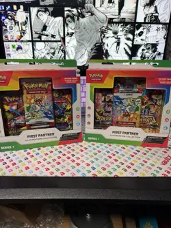 Pokemon TCG First Partner Illustration Collection Box Series 1 (LOT OF 2) SEALED - Image 1