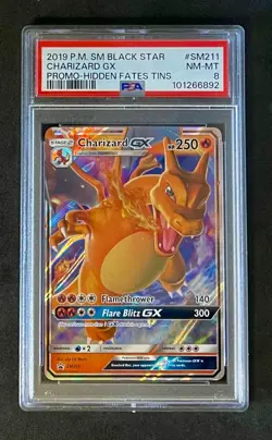 2019 Pokemon Sun & Moon BSP Charizard GX Promo PSA 8 - Image 1