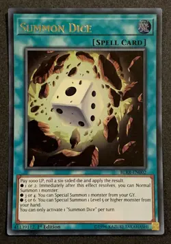Summon Dice | BLRR-EN002 | Super Rare | 1st Edition | YuGiOh TCG - Image 1