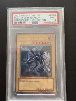 Yu-Gi-Oh Red-Eyes B. Dragon PSA 9 Ultra Rare 1st Edition LDB-P070LOB-070 - Image 1