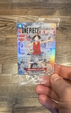 One Piece US Voyage College basketball Tour Limited Edition Luffy Trading card - Image 1