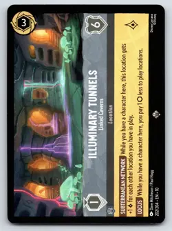 Disney Lorcana Illuminary Tunnels Linked Caverns Whispers in the Well Super Rare - Image 1