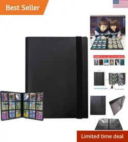 Trading Card Binder Holder, 9 Pockets Album Sleeves for Baseball Yugioh MTG C... - Image 1