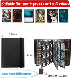 Trading Card Binder Holder, 9 Pockets Album Sleeves for Baseball Yugioh MTG C... - Image 4