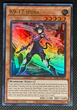 Yugioh! K9-17 Izuna - JUSH-EN031 - Ultra Rare 1st Edition NM - Image 1