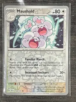Maushold 158/191 Pokemon Sv08: Surging Sparks Reverse Holo - Image 1