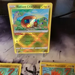 Radiant Charjabug 051/159 Holo Rare Pokemon Crown Zenith. Bonus (2) Eternatus🔥 - Image 2