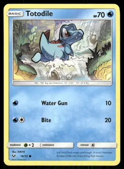 Totodile 18/73 Common Shining Legends Pokemon NM - Image 1