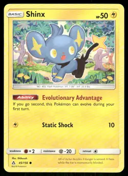 Shinx 45/156 Common Ultra Prism Pokemon NM - Image 1