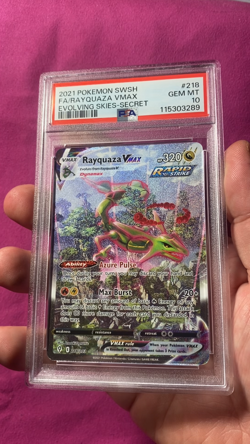 Pokemon 2021 Rayquaza VMAX 218/203 Alt Art Evolving Skies GEM MINT PSA 10 - Image 2