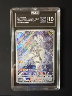 Pokemon TCG: N's Reshiram 167/159 Sv09: Journey Together IR TAG 10 GEM MINT - Image 1