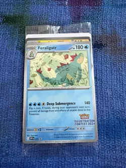 Pokemon TCG Illustration Contest 2024 Sealed Pack Feraligatr Pikachu Toxtricity - Image 1