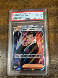 POKEMON 2025 Destined Rivals Ultra Rare ROCKET'S GIOVANNI #225 PSA 10 Gem Mint - Image 1