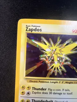 Pokemon TCG Zapdos Base Set 16/102 Holo 1999 Holo Rare LP - Image 2
