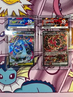 Pokemon - Mega Charizard x ex MEP 023 & Oricorio ex MEP 024 - Graded - ACE 10 - Image 1