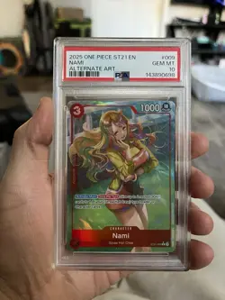 2025 ONE PIECE STARTER DECK ST21-EX GEAR 5 ALTERNATE ART #009 NAMI PSA 10 - Image 1