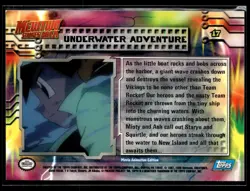 Underwater Adventure #17 Topps The First Movie Trading Cards Pokemon - Image 2