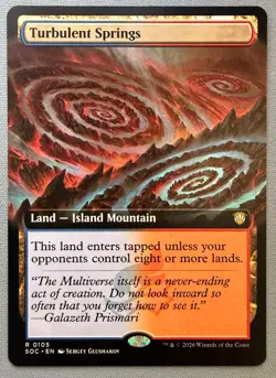 Turbulent Springs (Extended Art) Land - NM - MTG Secrets of Strixhaven SOC #105 - Image 1