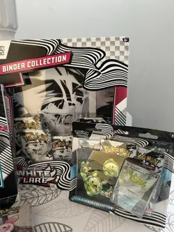 Pokemon Tcg Black Bolt White Flare Blinder, Tech Sticker, Mini Tins x8 & Poster - Image 4
