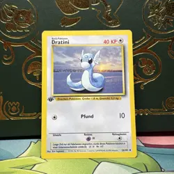Pokemon Card - Dratini German 1st Edition Base Set 26/102 Uncommon MP - Image 1
