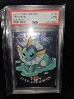 Pokemon Vaporeon PSA 9 Topps Chrome - Image 1