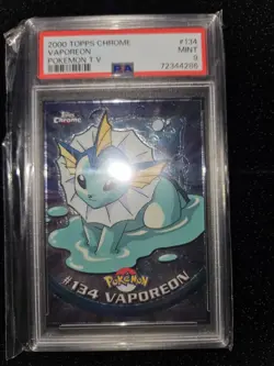 Pokemon Vaporeon PSA 9 Topps Chrome - Image 3