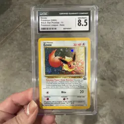 2000 BLACK STAR PROMOS POKEMON LEAGUE HOLO EEVEE #11 CGC 8.5 NM/MINT+ - Image 3
