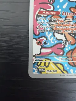 Pokemon TCG Tatsugiri 186/167 SV06 Twilight Masquerade Illus Rare Holo Eng 2024 - Image 3