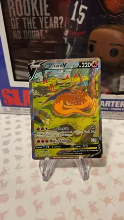 2022 Charizard V SWSH260 Black Star Promo Full Art Pokemon Card - Image 1