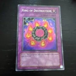 Ring of Destruction Yu-Gi-Oh Card Mint Condition Pack Fresh - Image 1