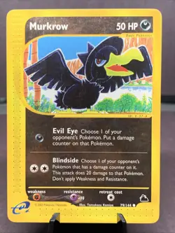 Pokemon TCG Murkrow 79/144 Skyridge Non Holo VTG WOTC 2003 - Image 1