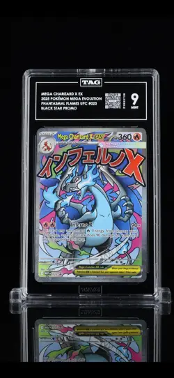 Mega Charizard X EX 023 Me: Mega Evolution Promo Holo TAG 9 - Image 1