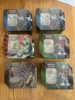 Pokemon TCG 6x Tins SEALED - Hidden Potential, Divergent Powers & V Strikers - Image 1