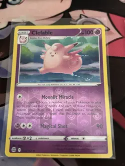 Pokemon Brilliant Stars Clefable 054/172 Reverse Holo. - Image 1