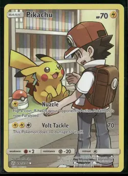 2019 Pokemon Cosmic Eclipse Secret Rare Pikachu 241/236 - Image 1