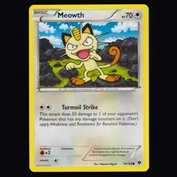 Meowth 74/124 Fates Collide Common Pokemon TCG NM - Image 1