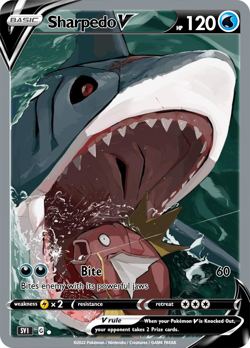 HandMade Per Order PokeTeamLegends Pokemon Card Holo Sharpedo PTL385 - Image 1