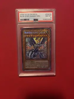 Graded 8 Blue-Eyes Shining Dragon RP02-EN096 Retro Pack 2-Unlimited Edition 2025 - Image 2