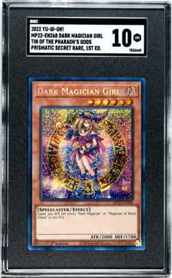 2022 Yu-Gi-Oh! Tin #MP22-EN268 Dark Magician Girl Prismatic SECR 1stEd. SGC 10 - Image 1