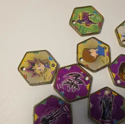 Yu Gi Oh Lot of 19 Takahashi Metal MEDALLIONS Hexors Coins TOKENS Battle Tiles - Image 3