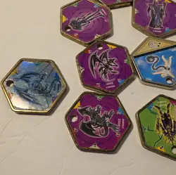 Yu Gi Oh Lot of 19 Takahashi Metal MEDALLIONS Hexors Coins TOKENS Battle Tiles - Image 4