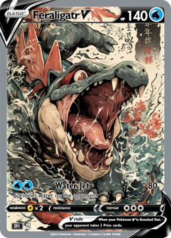HandMade Per Order PokeTeamLegends Pokemon Card Holo Feraligatr PTL388 - Image 1