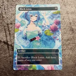Black Lotus - Custom Art MTG Magic The Gathering Playtest Card - Image 1
