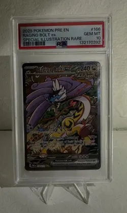 Pokemon TCG Raging Bolt EX Prismatic Evolutions Holo Card 166/131 PSA 10 - Image 1